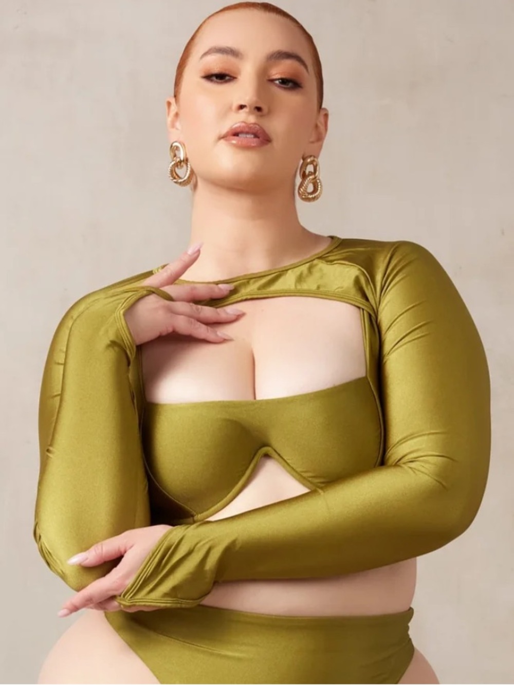 MBM Chartreuse Swimsuit Shrug Womens XXL Swim Top Summer Vacation Green